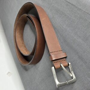 Timberland Men's Buffalo Leather Belt Antiqued Brass Size 40